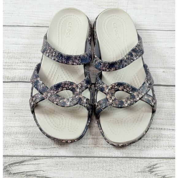 CROCS Women’s Meleen Twist Floral Graphic Sandals Navy Size 6 - Picture 5 of 6